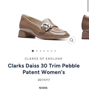 Clarks Pebble Patent Loafers - Tan